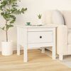 vidaXL Side Table White 50x50x49 cm Solid Wood Pine