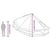 vidaXL Family Tipi Tent Folding with Roof Green 680 x 430 x 270 cm