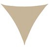 vidaXL Sun Sail | Beige | PU coated oxford fabric | 3x3x3 m Triangular