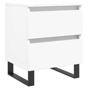 vidaXL Bedside Cabinet White 40x35x50 cm Engineered Wood