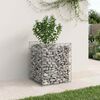 vidaXL Gabion Raised Bed Silver 50 x 50 x 60 cm Galvanised Steel