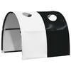 vidaXL Curtains for Loft Bed with Tunnel White and Black Polyester