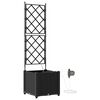 vidaXL Garden Planter Black 40 x 40 x 142 cm Steel
