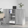 vidaXL Reception Desk Grey Sonoma 155x50x103.5 cm Engineered Wood