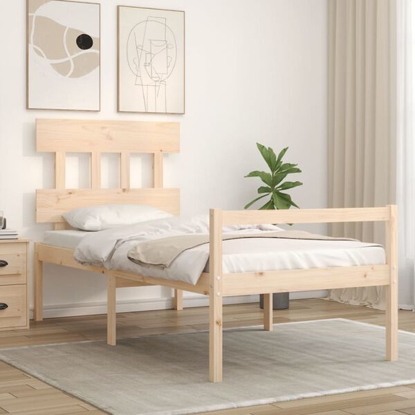 vidaXL Senior Bed without Mattress Single Solid Wood