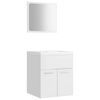 vidaXL Bathroom Furniture Set | High gloss white | Engineered wood | Small
