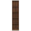 vidaXL 5-Tier Book Cabinet Brown Oak 40x24x175 cm Engineered Wood