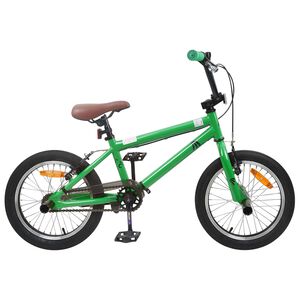 vidaXL BMX Bike 16 Inches for 5-8 Years Old Green