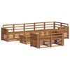 vidaXL Sofa Sets 9 pcs Natural Solid Acacia Wood
