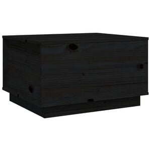 vidaXL Coffee Table Black 60x50x35 cm Solid Wood Pine