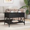vidaXL Coffee Table Black Oak 70 x 50 x 50 cm Engineered Wood