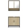 vidaXL 2 Piece Bathroom Furniture Set Sonoma Oak Engineered Wood