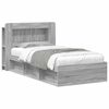 vidaXL Bed Frame with Storage Grey Sonoma 80 x 200 cm Engineered Wood