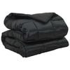 vidaXL Winter Duvet Black 200 x 200 cm Satin and Microfiber