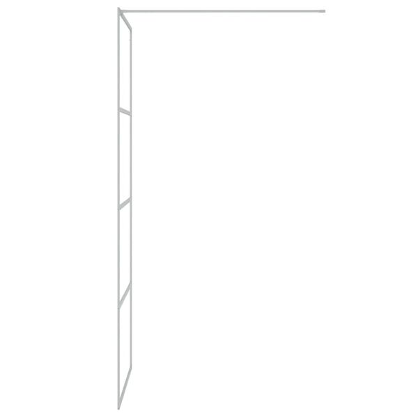 vidaXL Walk-in Shower Wall Silver 80x195 cm Clear ESG Glass
