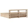 vidaXL Bed Frame with Headboard 200x200 cm Solid Wood Pine