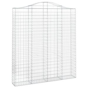 vidaXL Arched Gabion Basket 200x30x220/240 cm Galvanised Iron