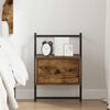 vidaXL Bedside Cabinet Wall-mounted Smoked Oak 35x30x51 cm Engineered Wood