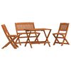 vidaXL 4 Piece Outdoor Dining Set for Children Solid Eucalyptus Wood