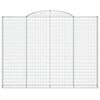 vidaXL Arched Gabion Baskets 5 pcs 300x30x220/240 cm Galvanised Iron