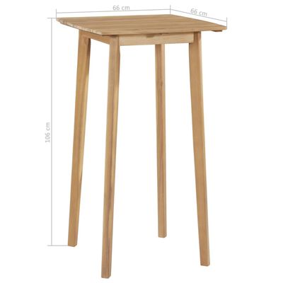 vidaXL Bar Table 60x60x105 cm Solid Acacia Wood