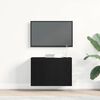 vidaXL TV Cabinet Black Oak 60x30x41 cm Engineered Wood
