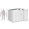 vidaXL Garden Storage Shed Brown 257x205x178 cm Steel