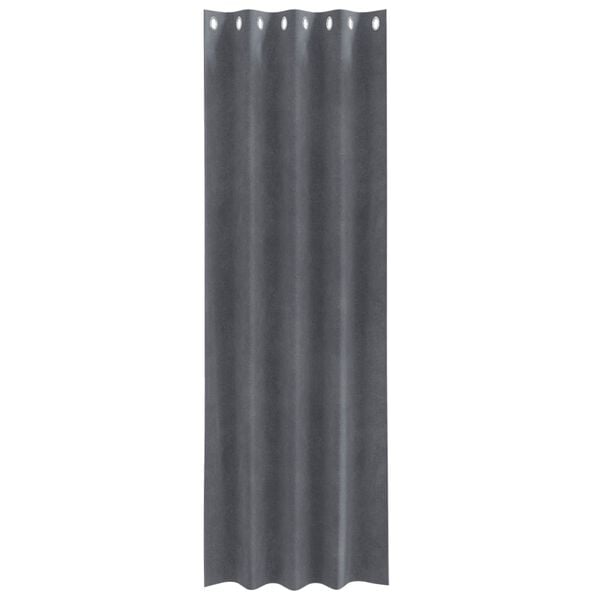 vidaXL Blackout Curtains 2 pcs Light Grey 140 x 225 cm Velvet