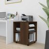 vidaXL Rolling Cabinet Brown Oak 60x53x72 cm Engineered Wood