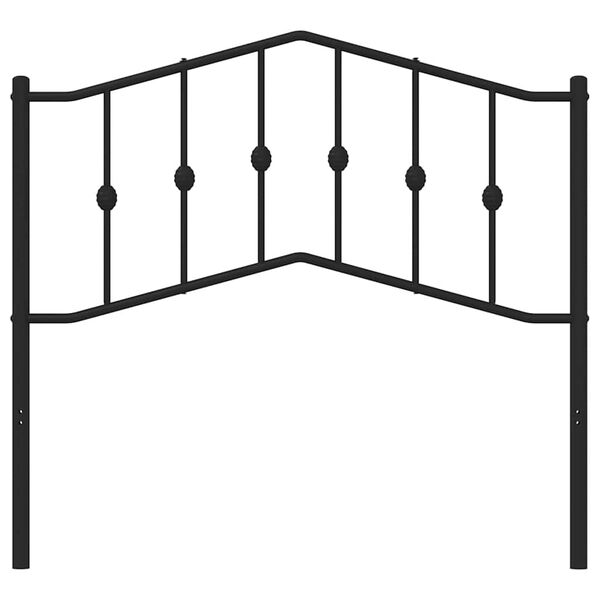 vidaXL Metal Replace Headboard Black 100 cm