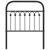 vidaXL Metal Headboard Black 80 cm