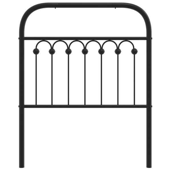 vidaXL Metal Headboard Black 80 cm