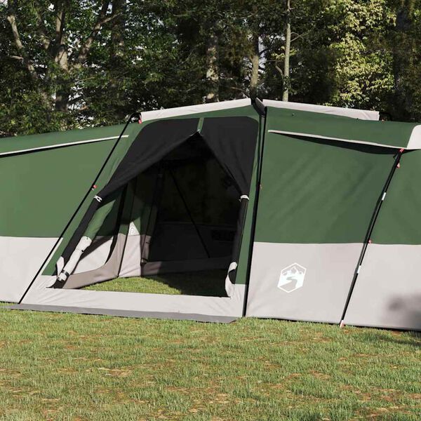 vidaXL Family Tent with Roof Green 833 x 585 x 216 cm Taffeta