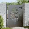 vidaXL Garden Gate with Lock Black 100 x 150 cm Powder-coated steel
