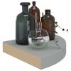 vidaXL Floating Corner Shelves 4 pcs Grey 25x25x3.8 cm MDF