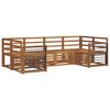 vidaXL Outdoor Sofa Set 6 pcs 6-Seaters Natural Solid Acacia Wood