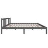 vidaXL Bed Frame without Mattress Grey Solid Wood 160x200 cm