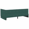 vidaXL Corner Bed Frame Dark Green 100 cm x 200 cm Velvet