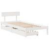 vidaXL Bed Frame without Mattress White 90x190 cm Single Solid Wood Pine