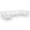 vidaXL 7 Piece Garden Lounge Set Solid Pinewood White