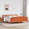 vidaXL Bed Frame without Mattress Wax Brown 180x200 cm Super King Solid Wood Pine