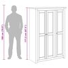 vidaXL 3-Door Wardrobe White 118x50x171.5 cm Pine Panama Range