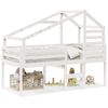 vidaXL High Sleeper Bed without Mattress White 90x200 cm Solid Wood Pine