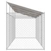 vidaXL Dog Cage with Roof Silver 800 x 200 x 256 cm Steel and PE