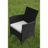 vidaXL 5 Piece Outdoor Dining Set with Cushions Poly Rattan Black