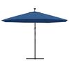 vidaXL Cantilever Garden Parasol with LED Lights Azure Blue 350 cm