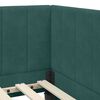 vidaXL Corner Bed Frame Dark Green 80 cm x 200 cm Velvet
