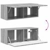 vidaXL TV Wall Cabinet Set 4 pcs Grey Sonoma Engineered Wood