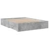 vidaXL Bed Frame with Drawers without Mattress Concrete Grey 140x200 cm