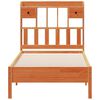 vidaXL Bookcase Bed without Mattress Wax Brown 100x200 cm Solid Wood Pine